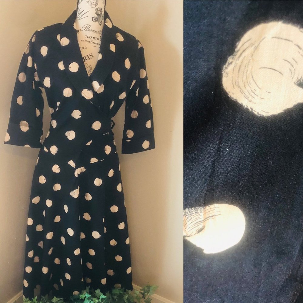 1980s Women’s Cotton Dress | Polka Women’s Dress